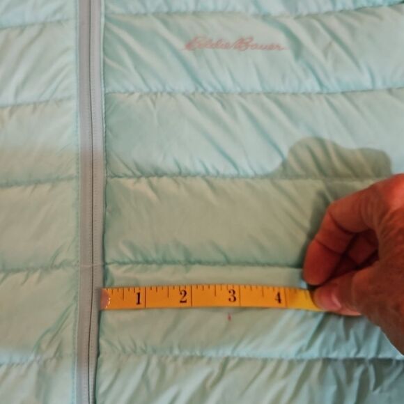 Eddie Bauer aqua down filled puffer coat Childs size 14-16 - Picture 15 of 15